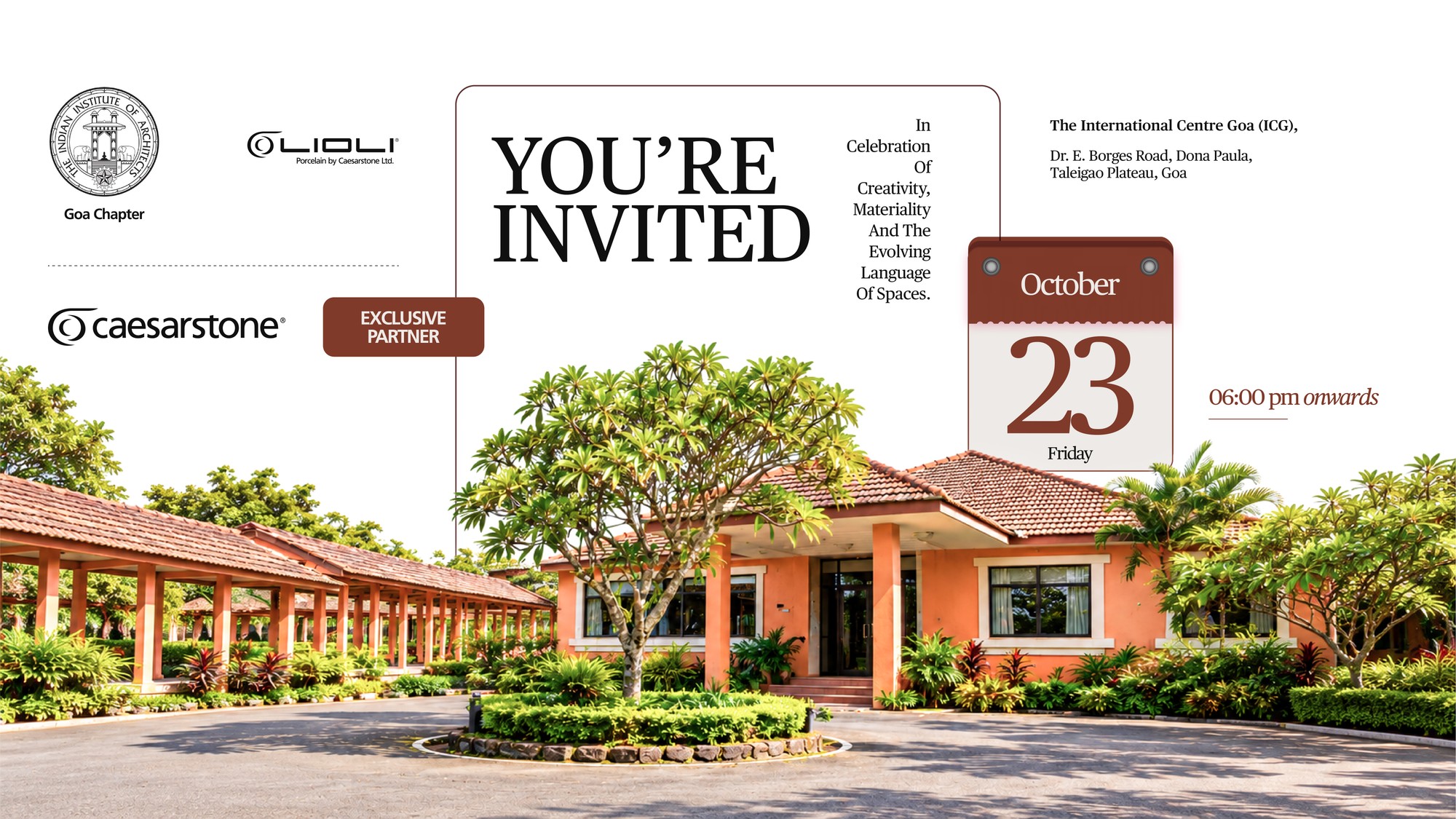 IIA Goa Chapter Invitation - Lioli Ceramica