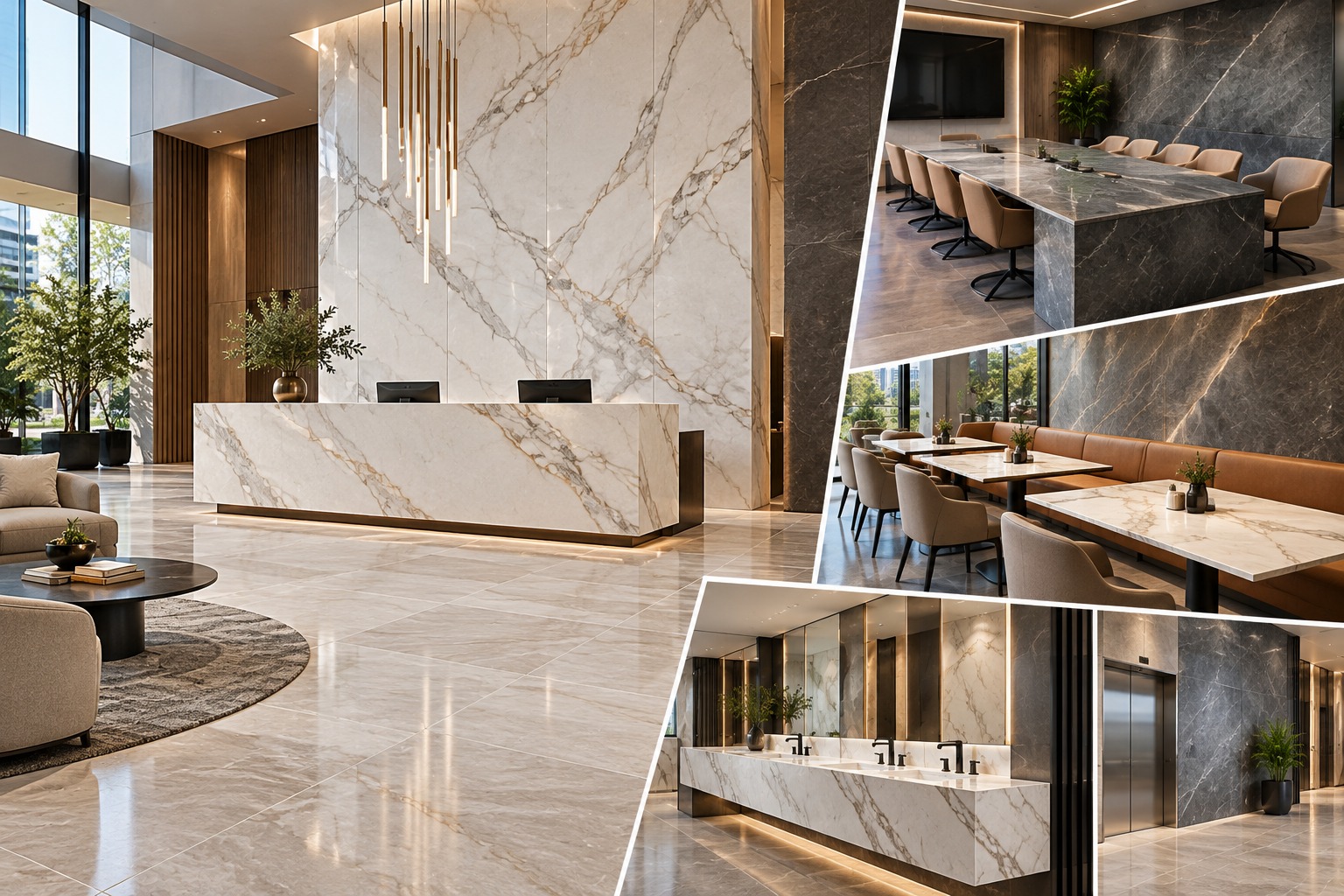 Applications of Porcelain Slabs in Commercial Interiors