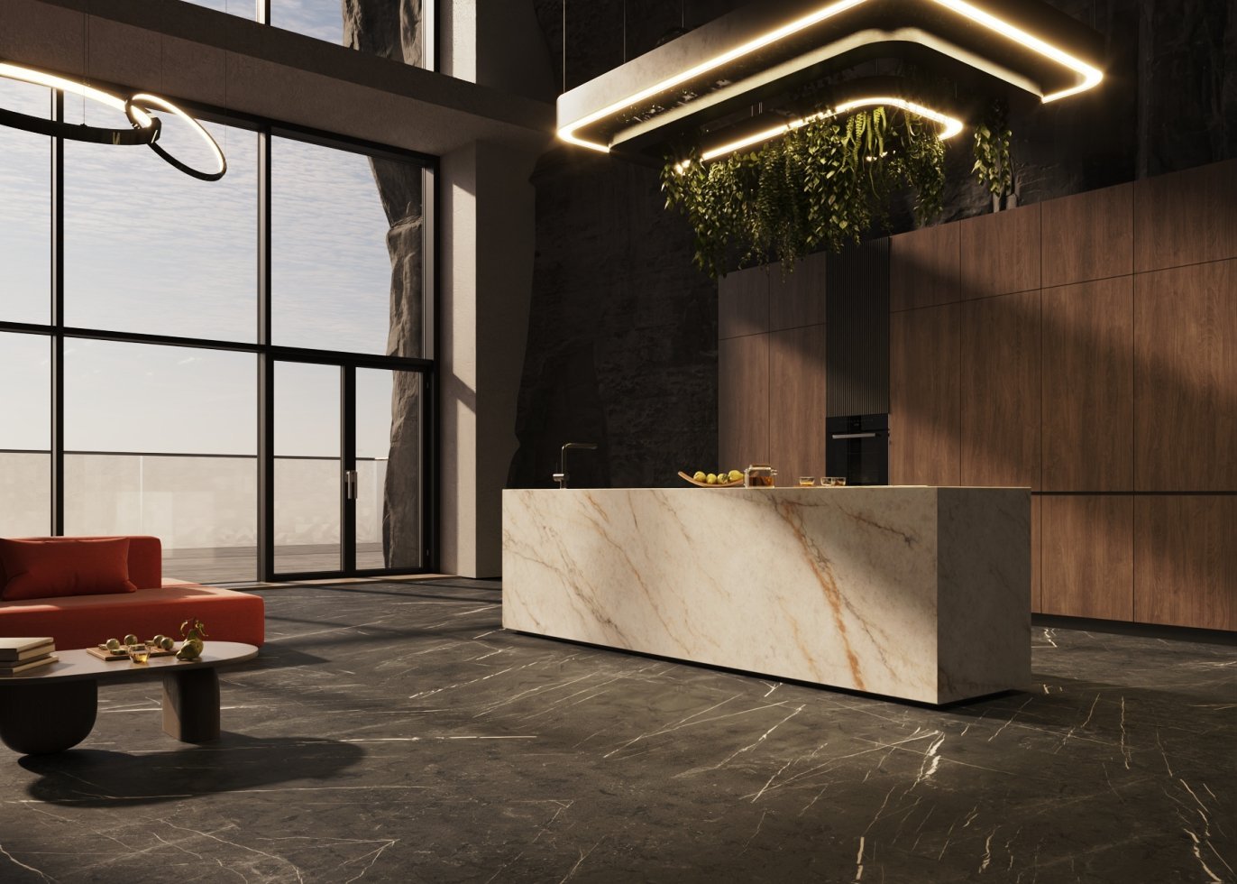 8 Design Trends in Porcelain Living Room Wall and Floor Tiles for 2025